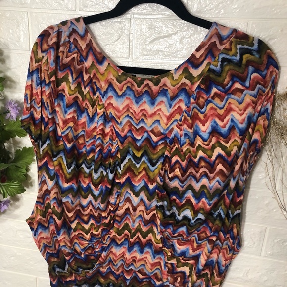 _🌼3/$30🌼the Podolls Cap Sleeve Printed Blouse  L - Picture 13 of 15